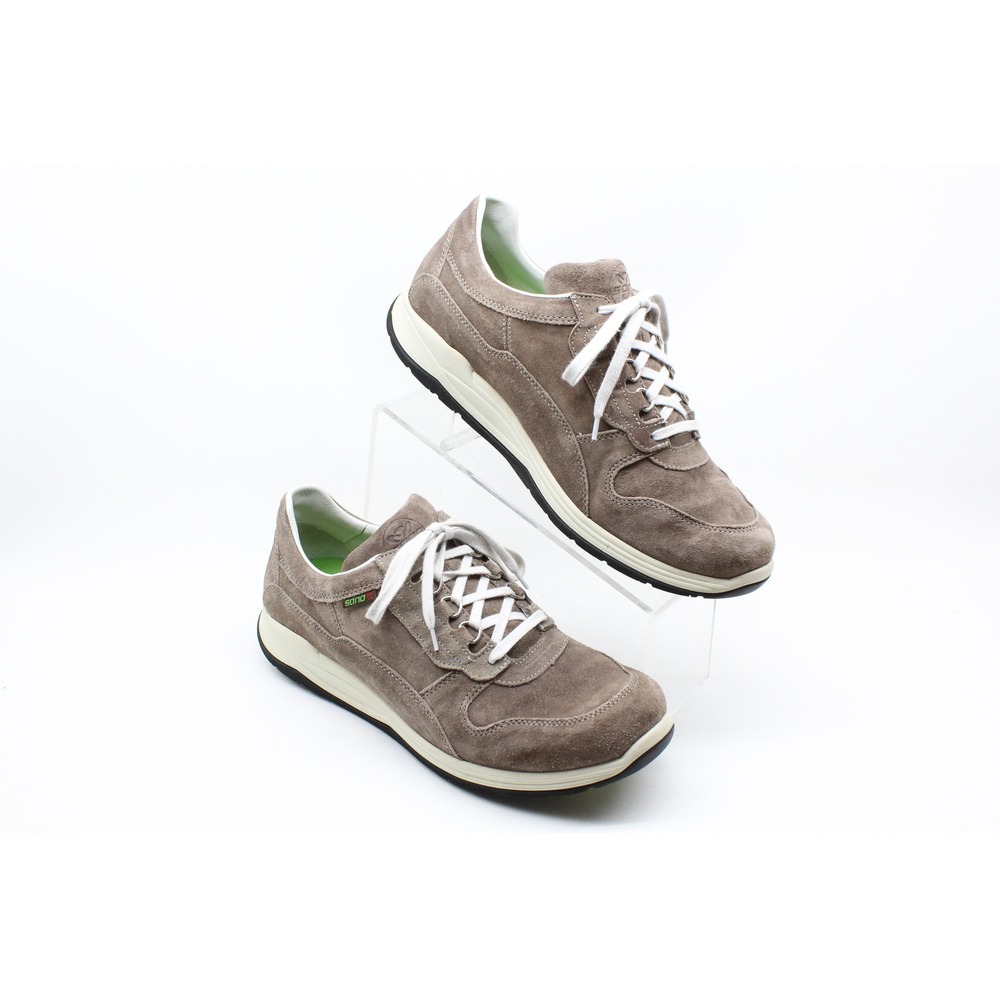 Mephisto Sano Men's Size 11 US Walking Shoes Taupe Suede Lace Up Sneakers